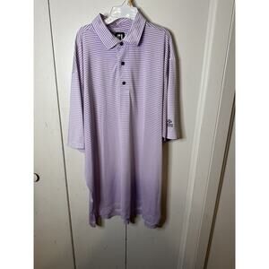Footjoy Purple and White Golf Polo XL Ventana Canyon